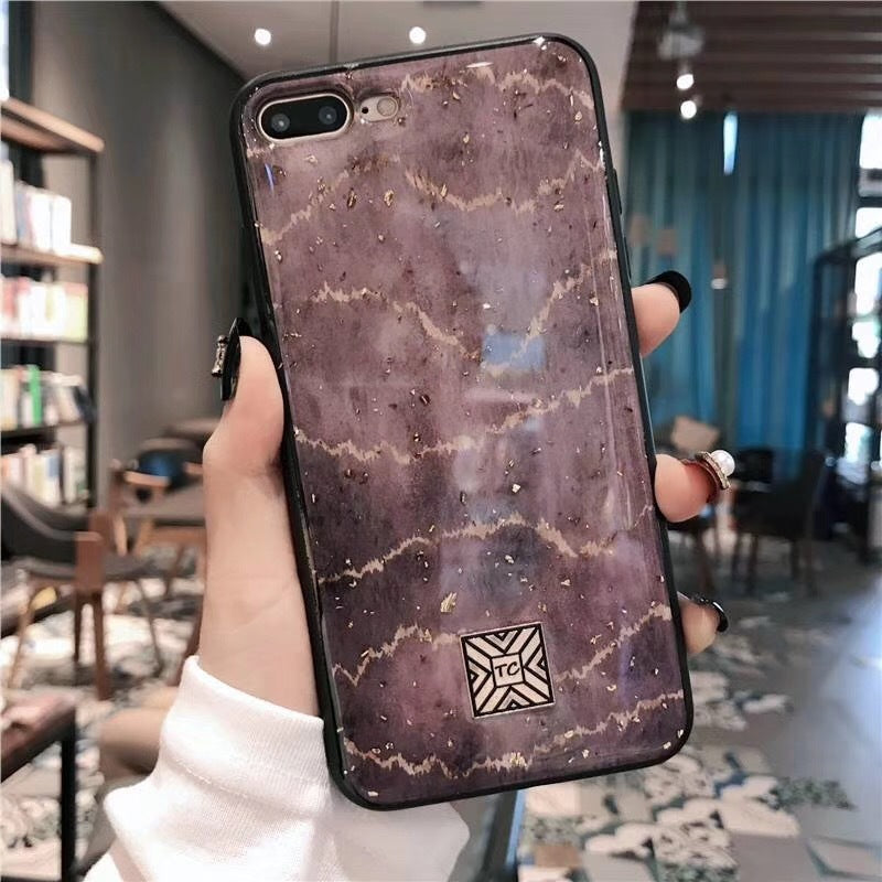 Epoxy gold foil back cover mobile phone case