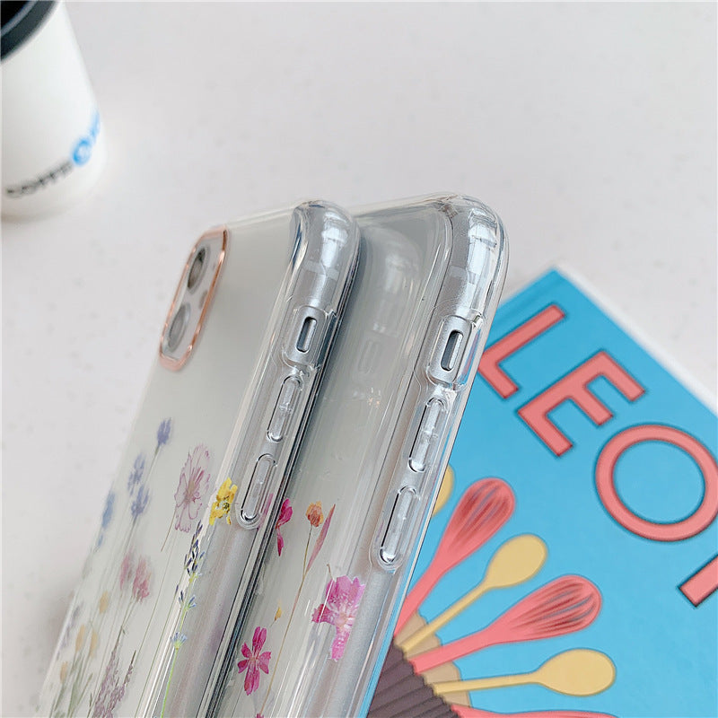 Floral Transparent Protective Cover Phone Case