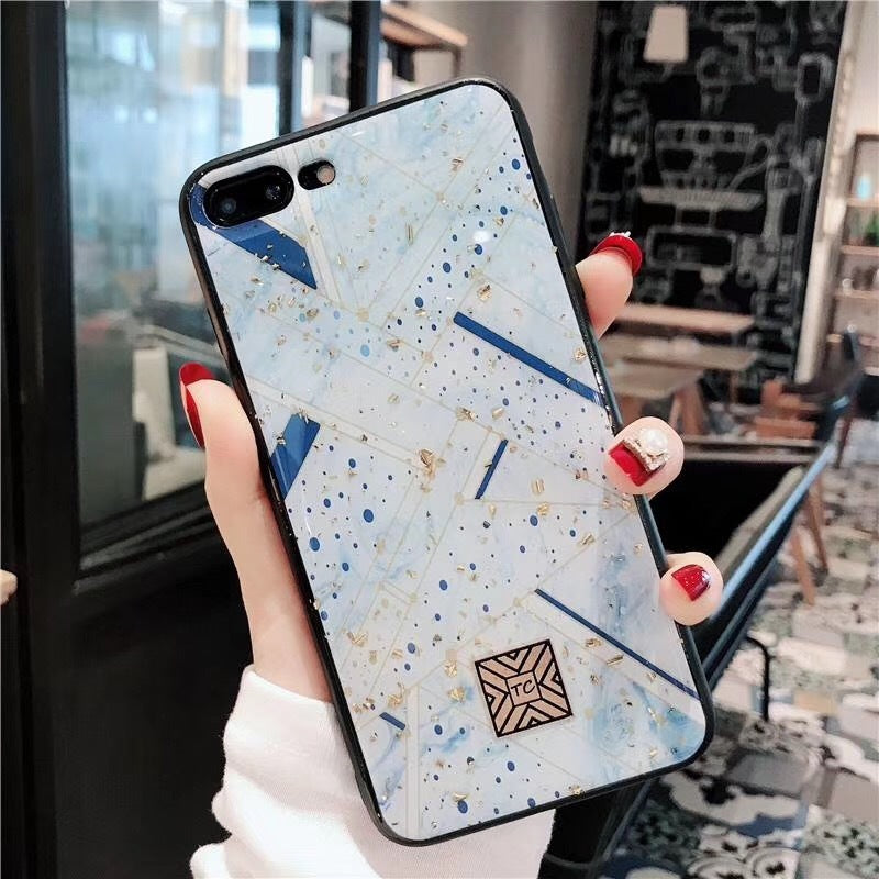 Epoxy gold foil back cover mobile phone case