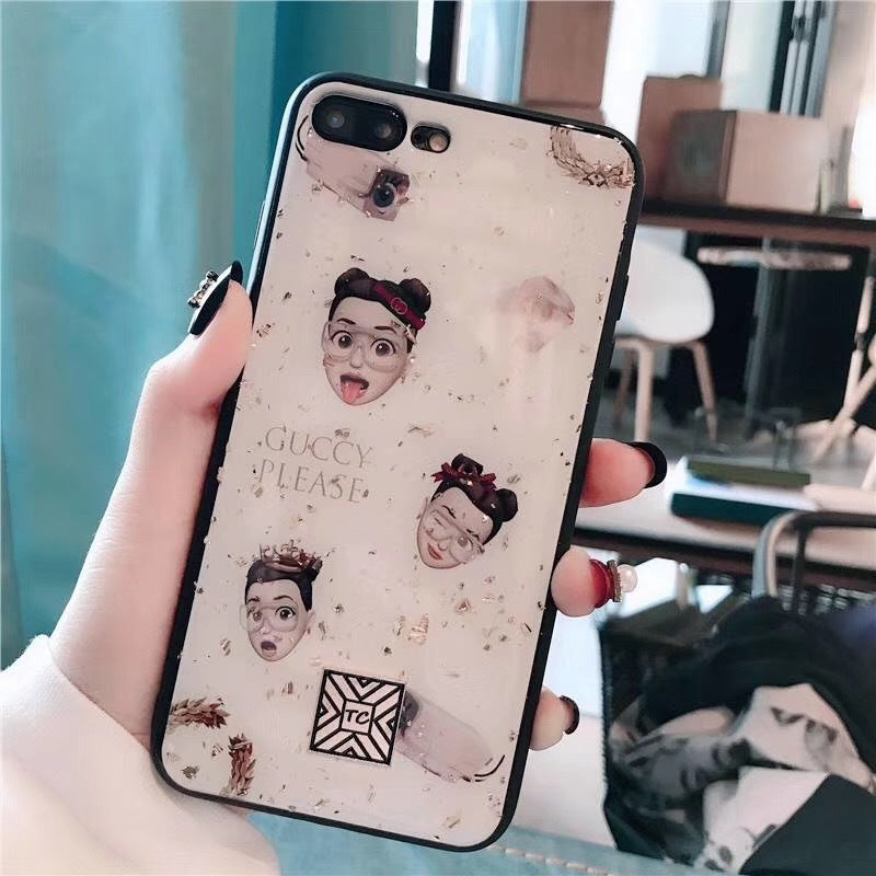 Epoxy gold foil back cover mobile phone case