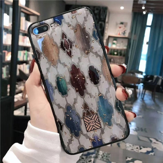 Epoxy gold foil back cover mobile phone case