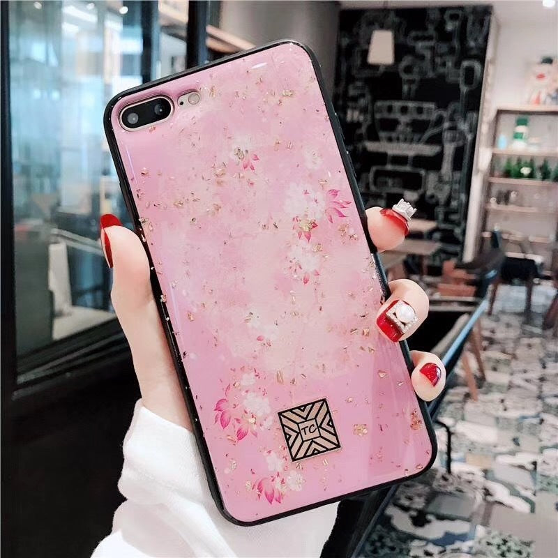 Epoxy gold foil back cover mobile phone case