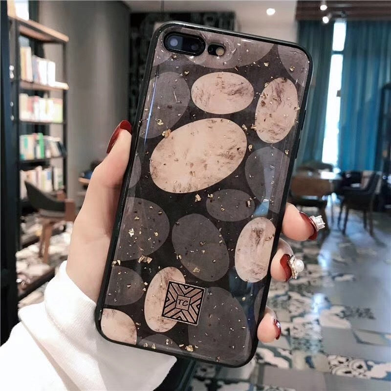 Epoxy gold foil back cover mobile phone case