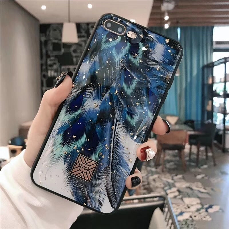 Epoxy gold foil back cover mobile phone case