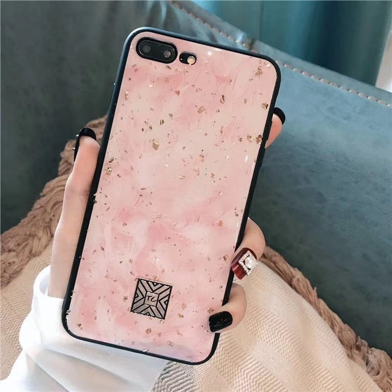 Epoxy gold foil back cover mobile phone case