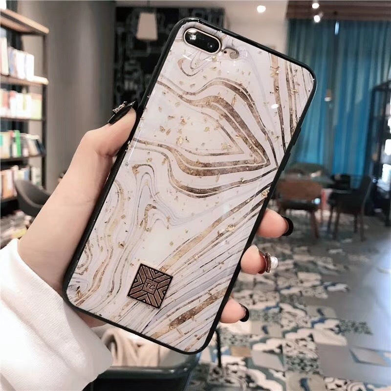 Epoxy gold foil back cover mobile phone case