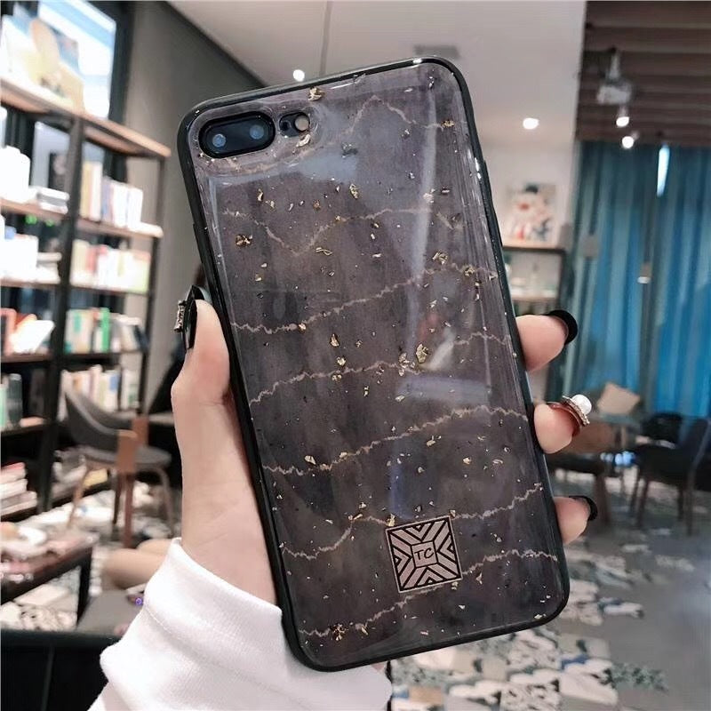 Epoxy gold foil back cover mobile phone case