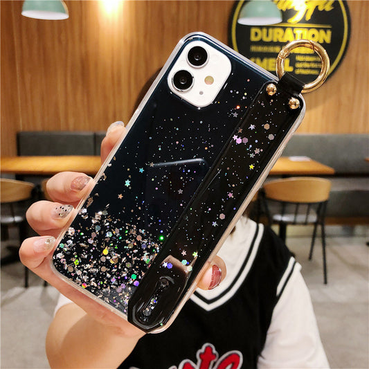 Mobile Phone Case Protective Cover Transparent Glitter Epoxy Gold Foil