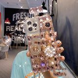 Luxury Rhinestone Phone Case Diagonal Span Cover
