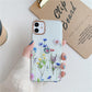 Floral Transparent Protective Cover Phone Case