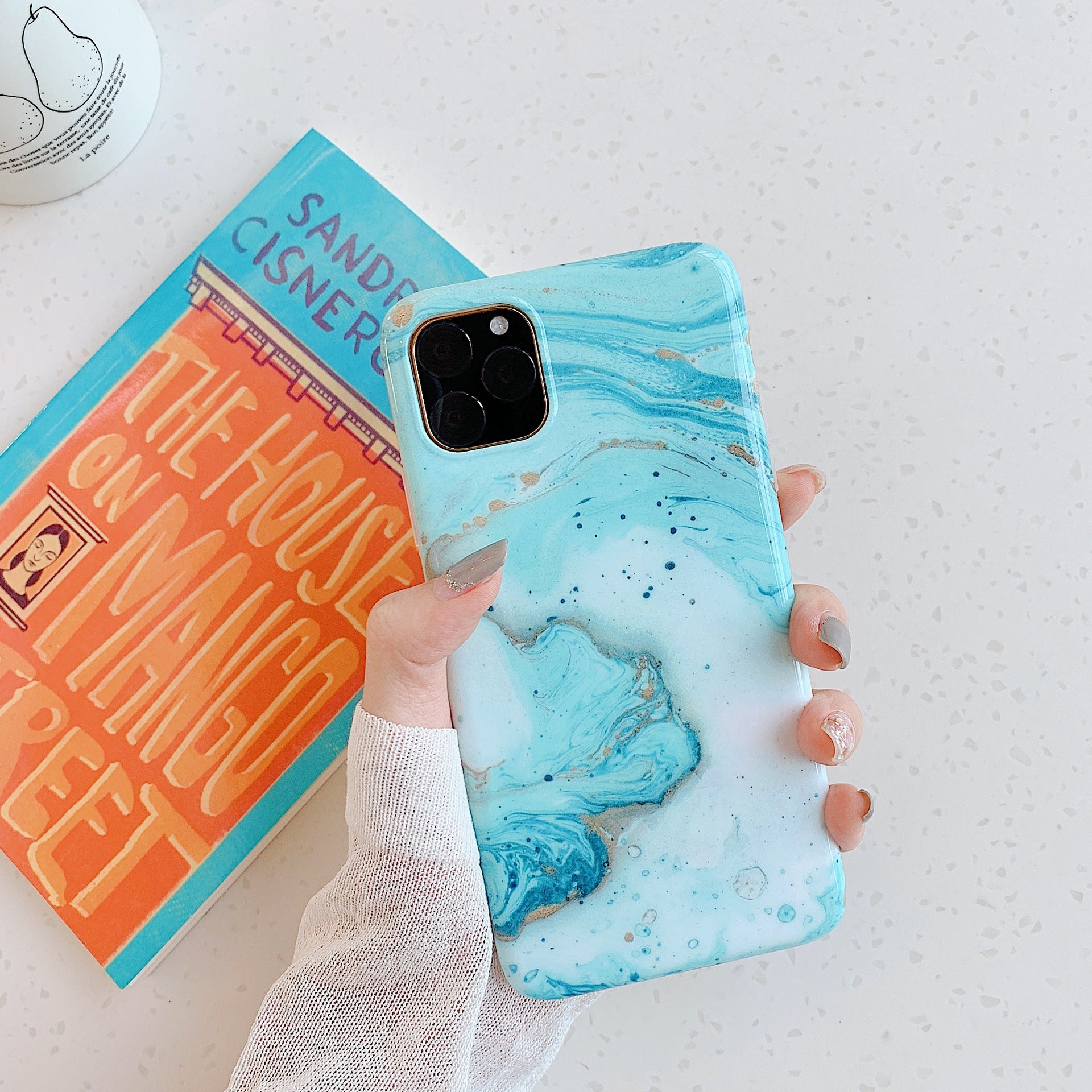 Frosty marble phone case