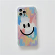 Laser Smiley Floral Soft Cover for iPhone 11/12, XS, XR, 7/8 Plus