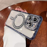 Magnetic Transparent Phone Case Silicone Protective Cover