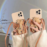 Giraffe Diagonal Card Phone Case Cover