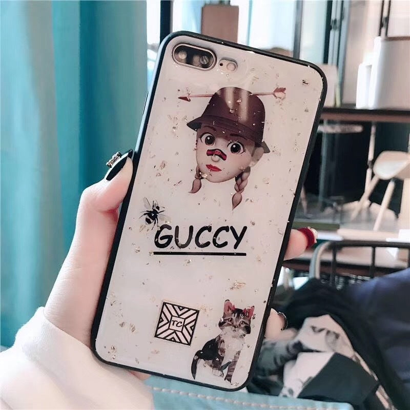 Epoxy gold foil back cover mobile phone case