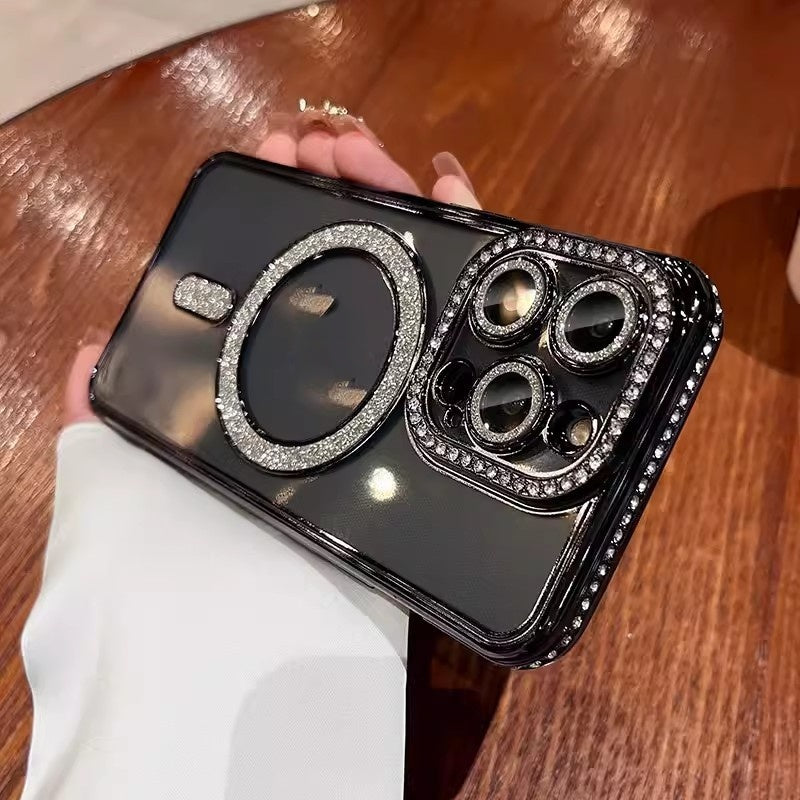 Magnetic Transparent Phone Case Silicone Protective Cover