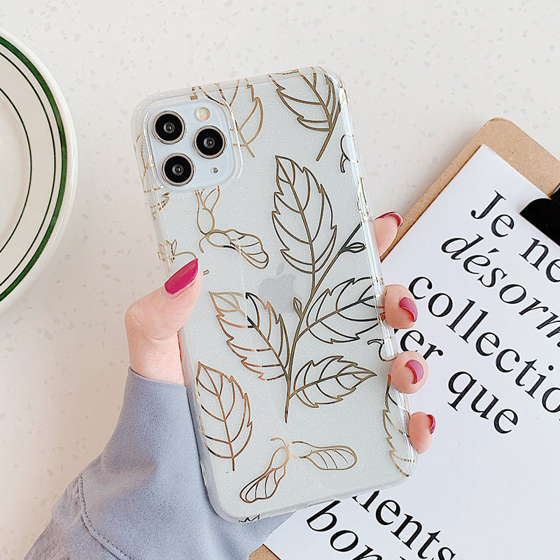 Plant leaf phone case