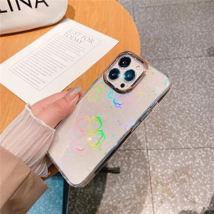 Mobile Phone Case Laser Colorful Love Protective Cover