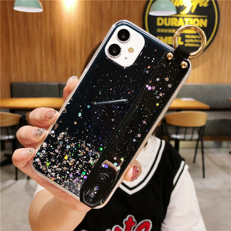 Mobile Phone Case Protective Cover Transparent Glitter Epoxy Gold Foil