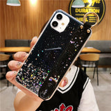 Mobile Phone Case Protective Cover Transparent Glitter Epoxy Gold Foil