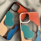 Color Block Contrast Color Geometry Suitable For 13 Mobile Phone Cases