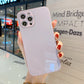 Mobile Phone Case Straight Side Liquid Glass Silicone Protective Cover
