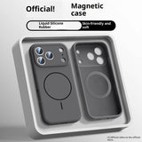 Applicable To 17 Fine Circle Magnetic Phone Case Liquid Silicone