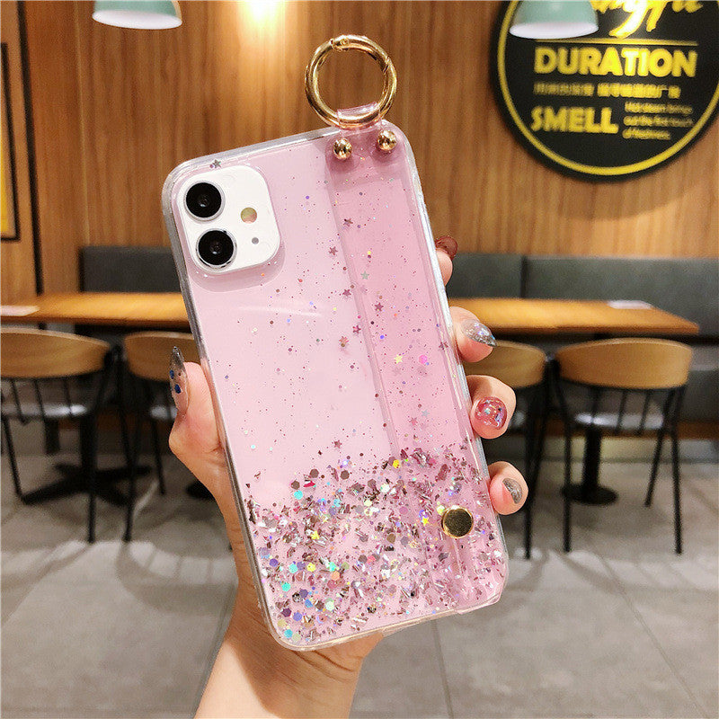 Mobile Phone Case Protective Cover Transparent Glitter Epoxy Gold Foil