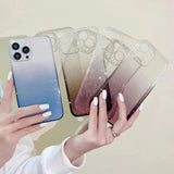 Gradient Glitter Transparent Glass Protective Cover