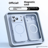 Applicable To 17 Fine Circle Magnetic Phone Case Liquid Silicone