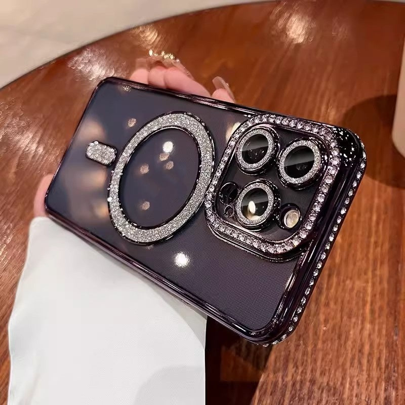 Magnetic Transparent Phone Case Silicone Protective Cover