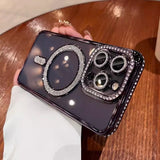 Magnetic Transparent Phone Case Silicone Protective Cover