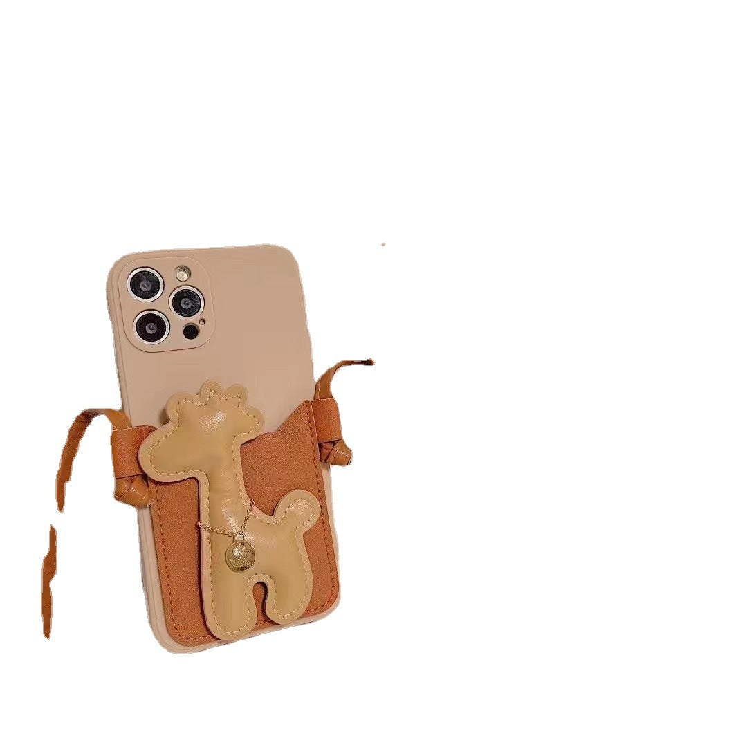 Giraffe Diagonal Card Phone Case Cover